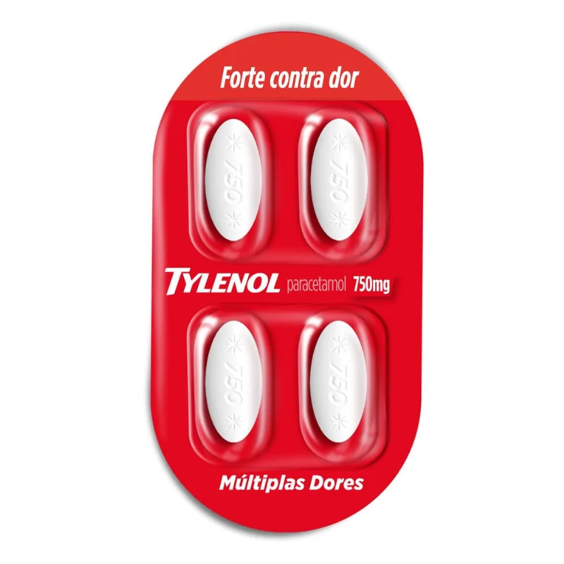 Tylenol Múltiplas Dores Paracetamol 750mg 4 Comprimidos Tylenol Multiplas Dores Paracetamol 750mg 4 Comprimidos