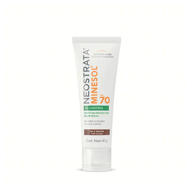 Protetor Solar Facial FPS 70 Minesol Oil Control 40g Gel Creme Neostrata Pele Negra Toque Seco - Neostrata