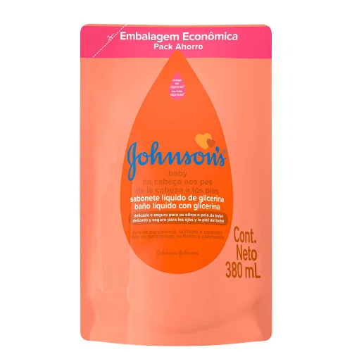 SAB LIQ J&J BABY CABE AOS PES 380ML - Johnsons Baby - Sabonete