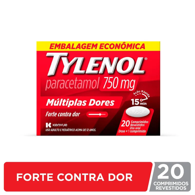 TYLENOL 750MG C/20 COMP-REFERENCIA - Tylenol