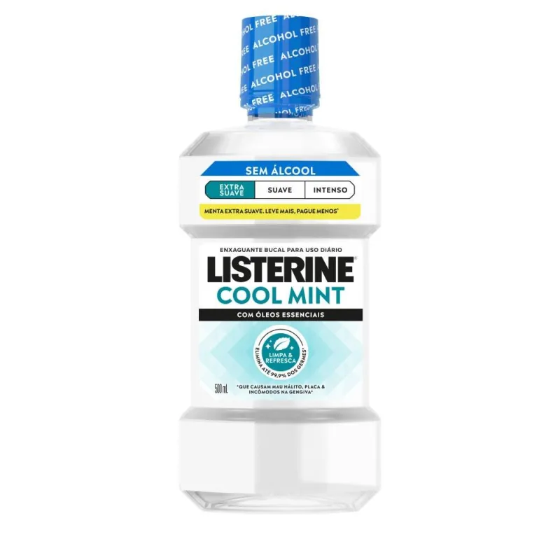 Enxaguante Bucal Listerine Cool Mint Extra Suave 500ml - Listerine - Higiene Pessoal