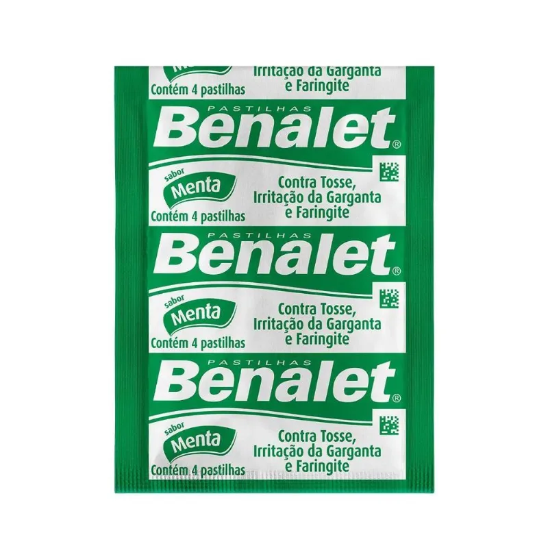 Benalet 5mg Menta 4 Pastilhas BENALET 4CP MENTA J&J AV*