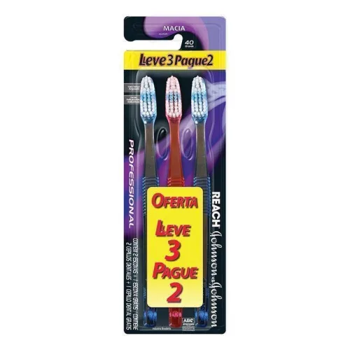 Johnson E Johnson Reach Professional Leve 3 Pague 2 Macia - JOHNSON & JOHNSON - Higiene E Beleza