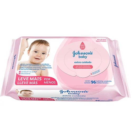 Lenço Umedecido Johnson S Baby Extra Cuidado - JOHNSONS BABY - Higiene E Beleza