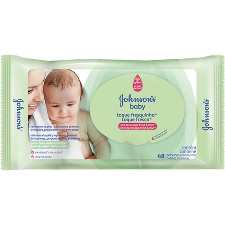 Toalha Umedecida Johnson S Toque Fresquinho 20cm X 15cm - JOHNSONS BABY - Higiene E Beleza