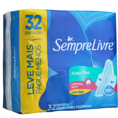 Abs Sempre Livre Adapt Plus Suave C/abas C/32 - SEMPRE LIVRE - Bebê