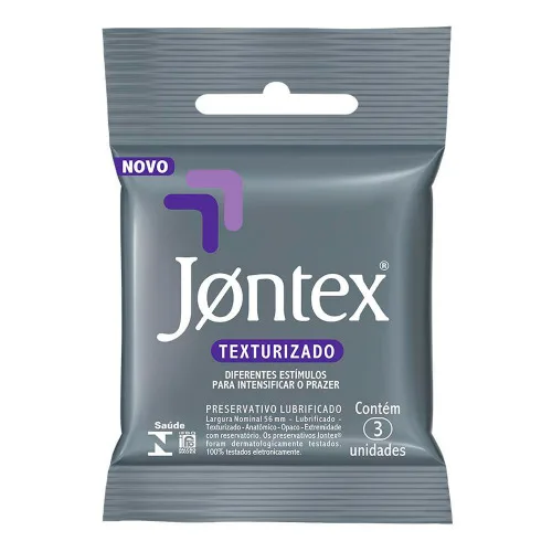 PRESERVATIVOS JONTEX SENSATION TEXTURIZADO COM 3 UNIDADES - JONTEX - Borracha E Derivados