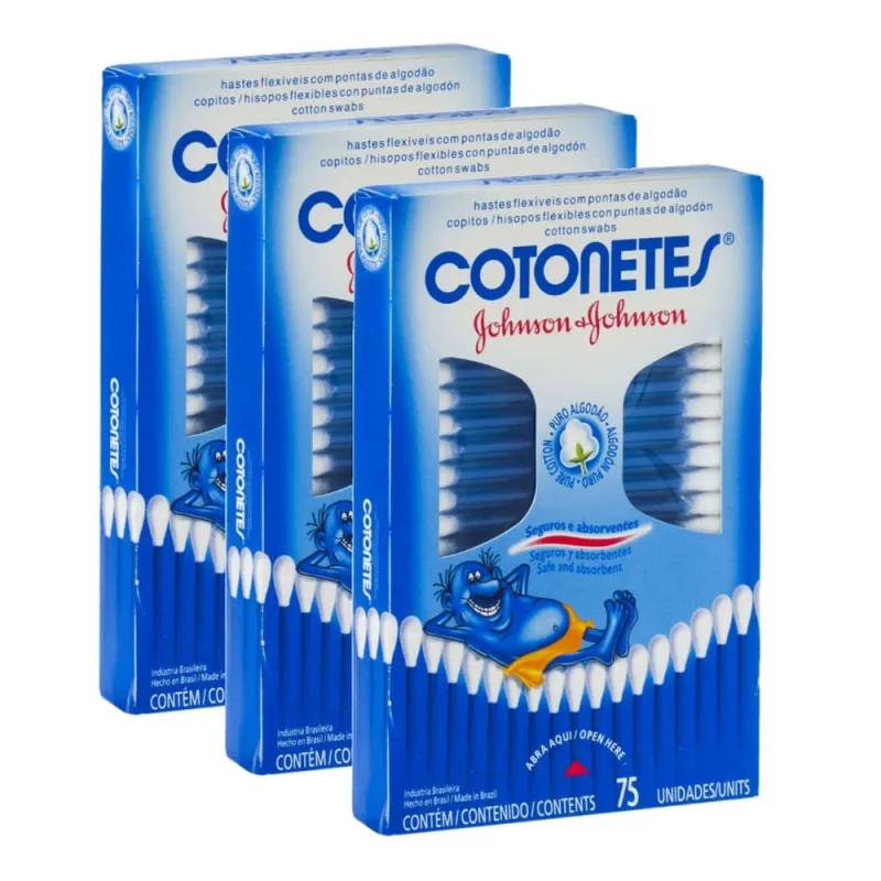 Cotonetes Johnson's 75 unidades 3 Unidades - Johnsons Baby