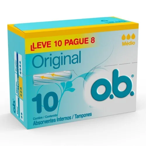 Absorvente Interno Ob Médio 10 - Ob - Bebê