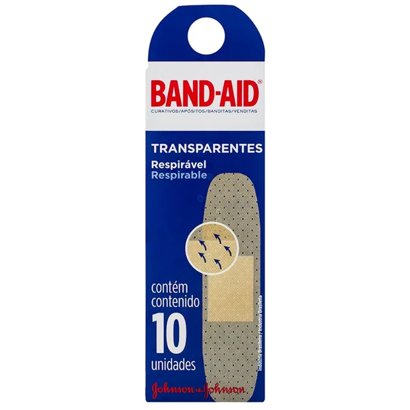 Curativos Band-Aid Transparente C/ 10 Un.