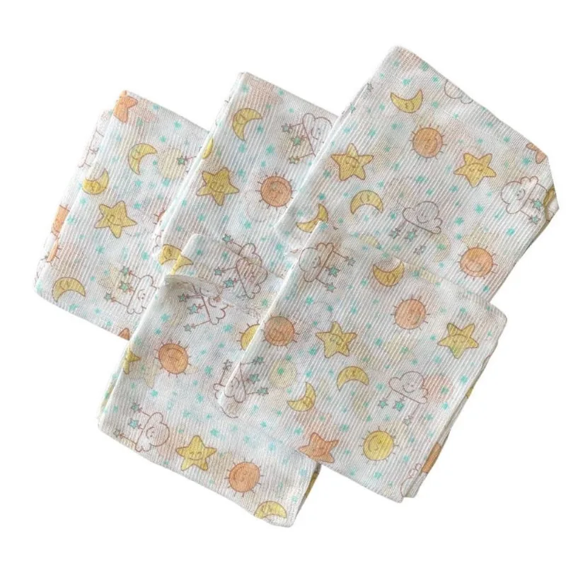 Kit 5 Fralda De Pano Minasrey 60X60Cm Estampada Neutro