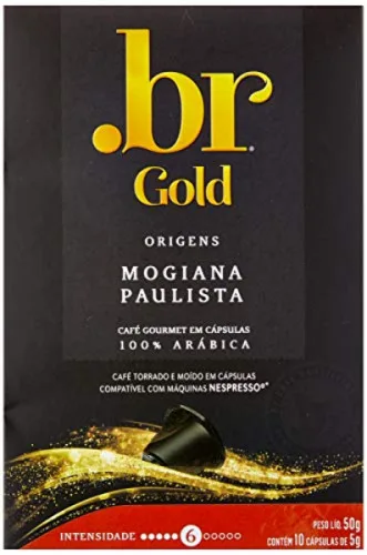 Caps.cafe Brasileiro Mogiana P.int.6 50g C/10un - .BR GOLD - Mercearia