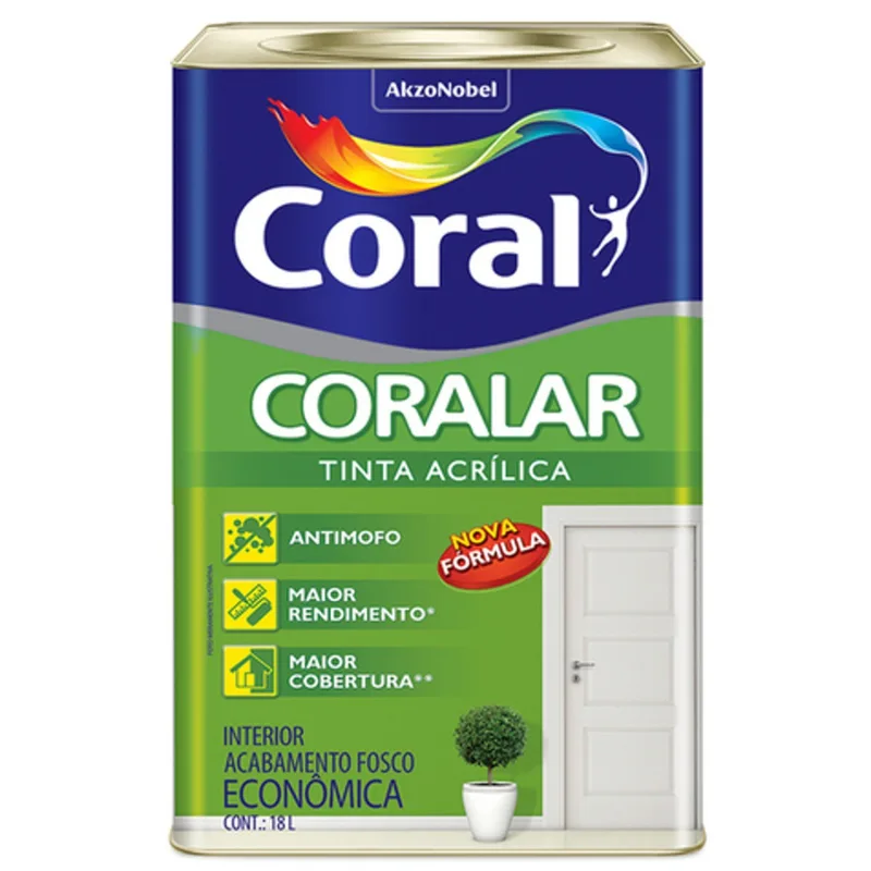 Tinta Acrílica Coralar Pérola Fosco 18L - Hammerite