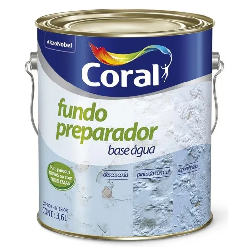 Fundo Preparador Agua 3,6l Coral - CORAL - Tintas / Pinturas