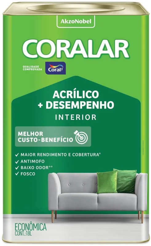 Tinta Acrílica Coralar Luar Do Sertao Fosco 18L - Hammerite - Construção