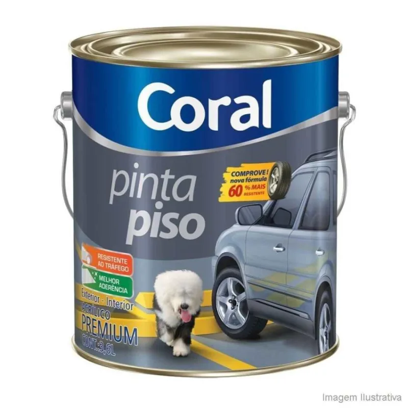 Tinta Para Piso Coral Vermelho Segurança 3,6L - Coral - Construção