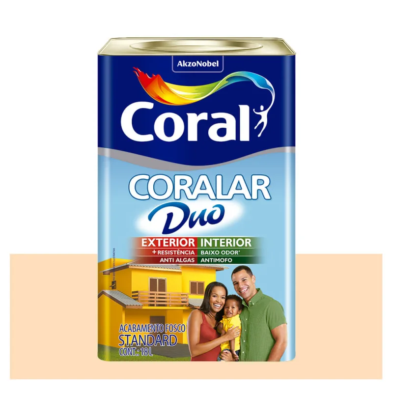 Tinta Coral Econômica Coralar Duo acrílica fosca marfim 18L - Coral - Tinta
