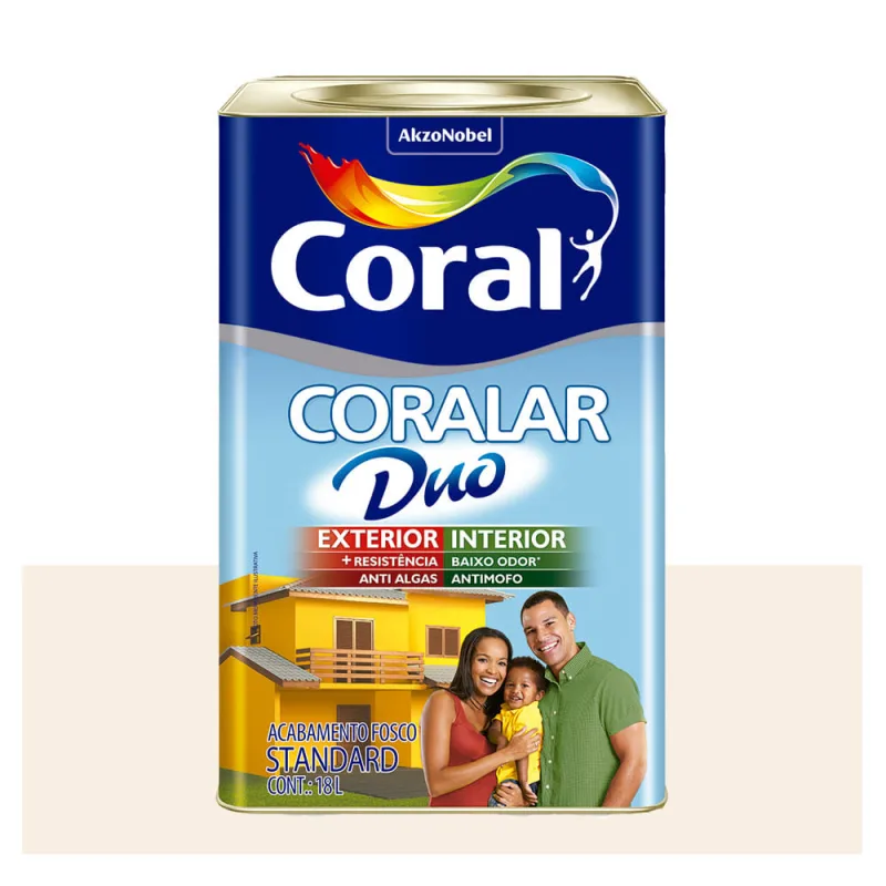 Tinta Coral Econômica Coralar Duo acrílica fosca branco 18L - Coral - Tinta