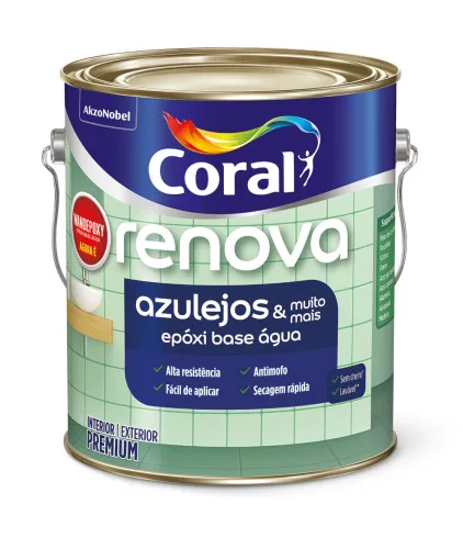 Epoxi Branco Base Agua Acet Wandepoxy - CORAL - Tintas / Pinturas