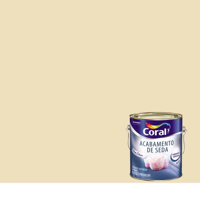 Tinta Acrílica Premium Decora Seda Interior e Exterior Branco Acetinado 3,6l Coral - Coral