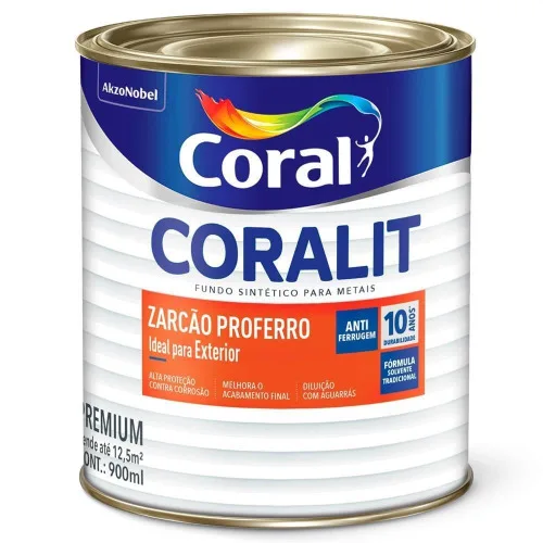 Fundo Anticorrosivo Zarcoral 1/4 Coral / 1 Volu... - CORAL - Tintas / Pinturas