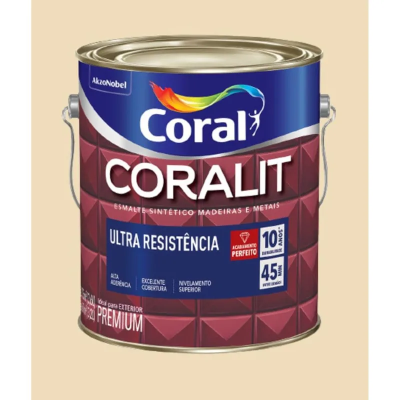 Esmalte Premium Sintético Brilhante Coralit 0,9L Coral Esmalte Premium Sintético Brilhante Coralit Marfim 0,9L Coral