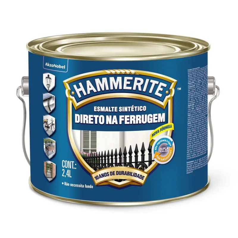 Tinta Esmalte Sintético Direto na Ferrugem Amarelo Brilhante 2,4l Coral - Hammerite