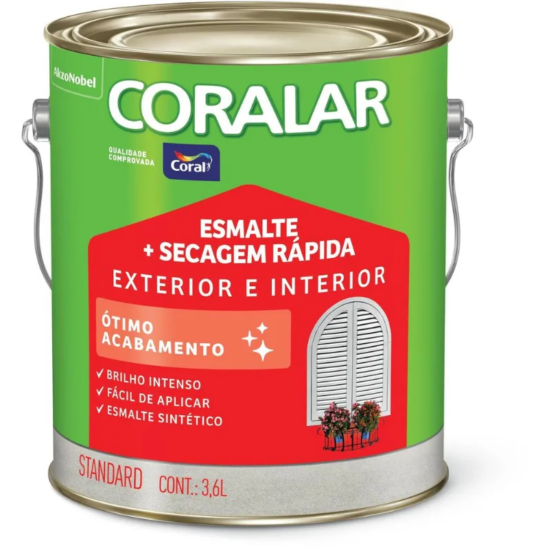 Tinta Esmalte Coralar Brilhante Branco 3,6L