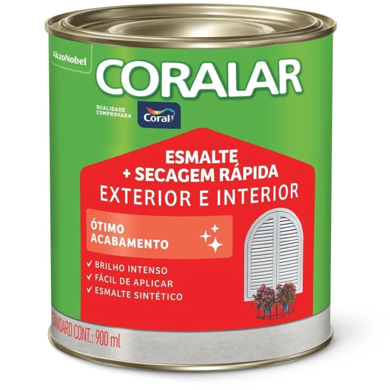 Tinta Esmalte Coralar Brilhante Vermelho Goya 900ml - Coral