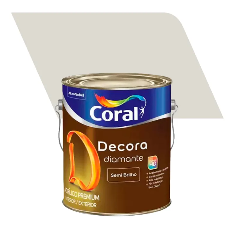 Tinta Acrílica Semibrilho Premium Decora Diamante Branco Gelo 3,6L - Coral