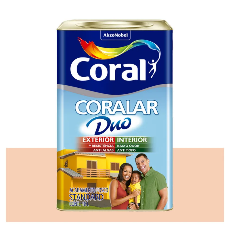 Tinta Coral Econômica Coralar Duo acrílica fosca areia 18L - Coral - Tinta