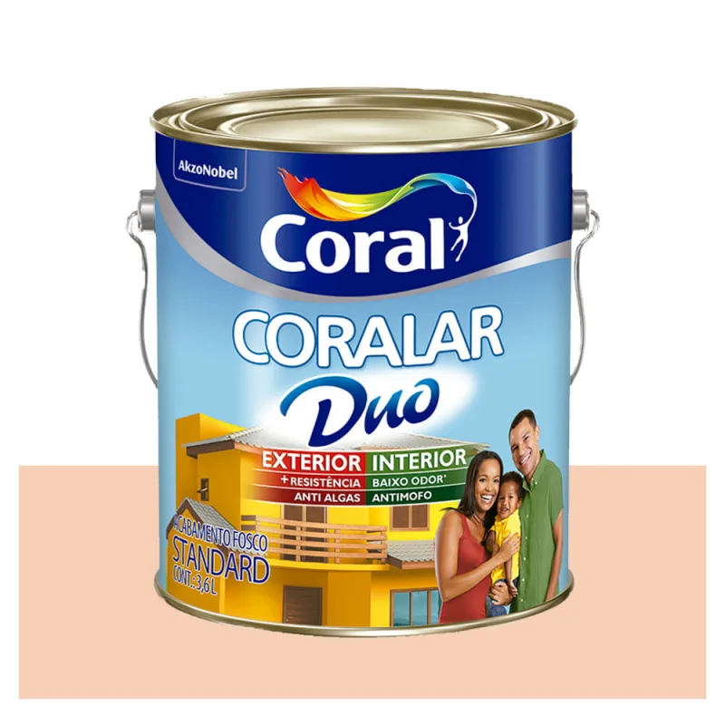 Tinta Coralar Econômica Coralar Duo acrílica fosca areia 3,6L - Coral - Tinta