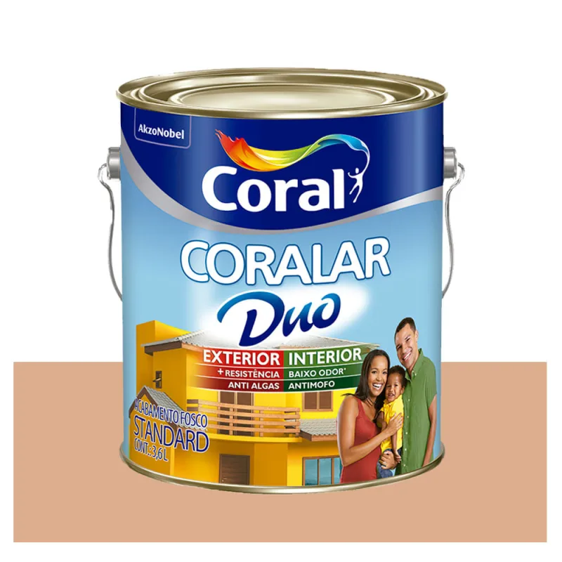 Tinta Coral Coralar Duo Econômica Acrílica Fosca Camurça 3,6 Litros - Coral - Tinta