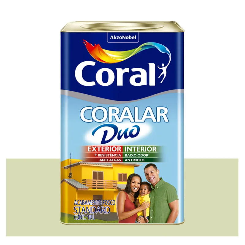 Tinta Coral Econômica Coralar Duo acrílica fosca verde vale 18L - Coral - Tinta