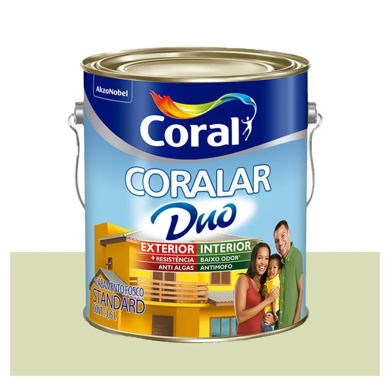 Tinta Coral Coralar Duo Econômica Acrílica Fosca Verde Vale 3,6 Litros - Coral - Tinta