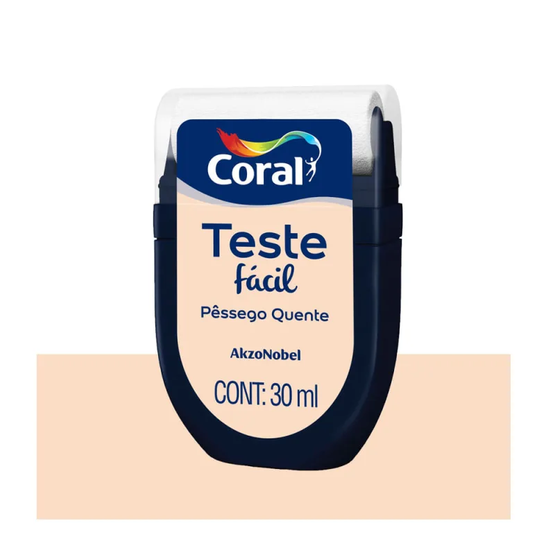 Teste Facil Pessego Quente 30ml Coral - Coral - Tinta