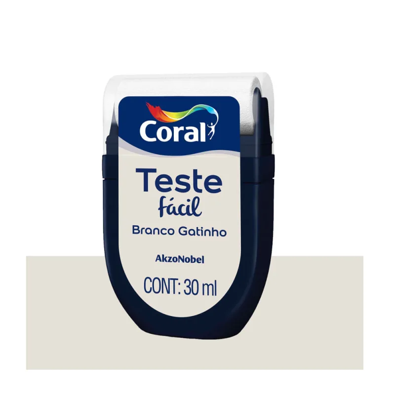 Teste Facil Branco Gatinho 30ml Coral - Coral - Tinta