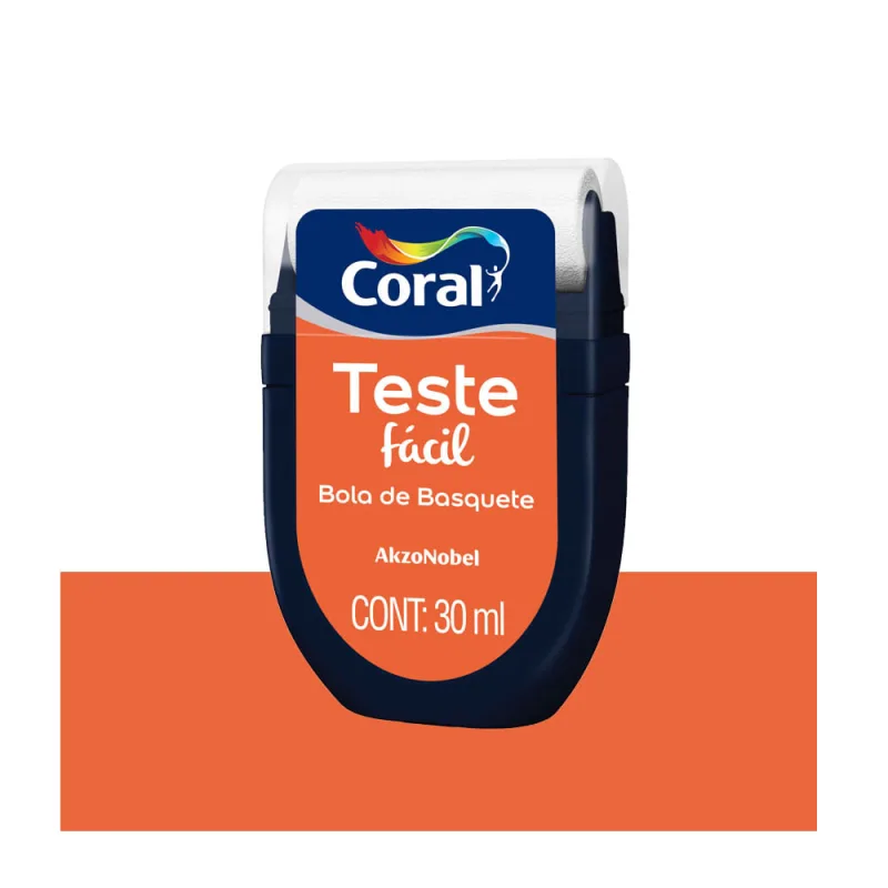 Teste Facil Bola De Basquete 30ml Coral - Coral - Tinta
