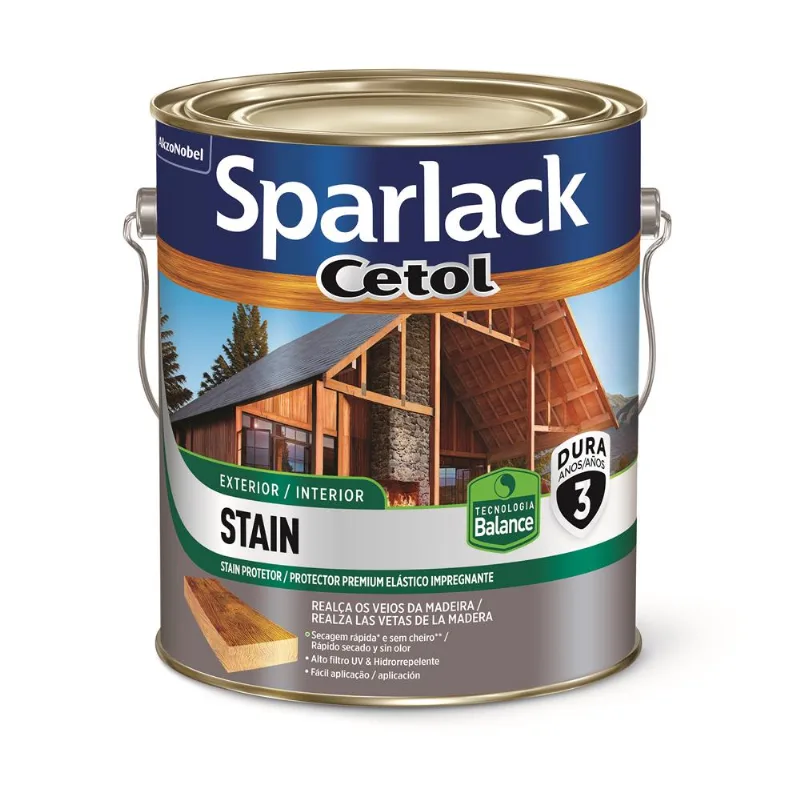 Verniz para Madeira Exterior e Interior Acetinado Premium Stain Cetol 3,6L - Sparlack