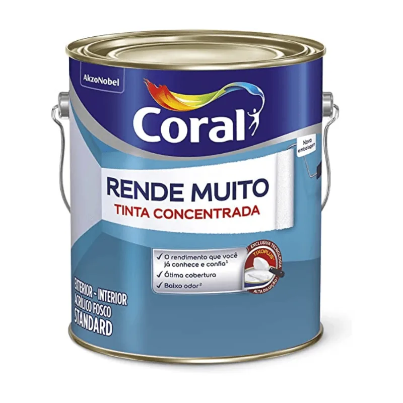 Tinta Rende Muito Fosco Azul Sereno 3.2l Coral