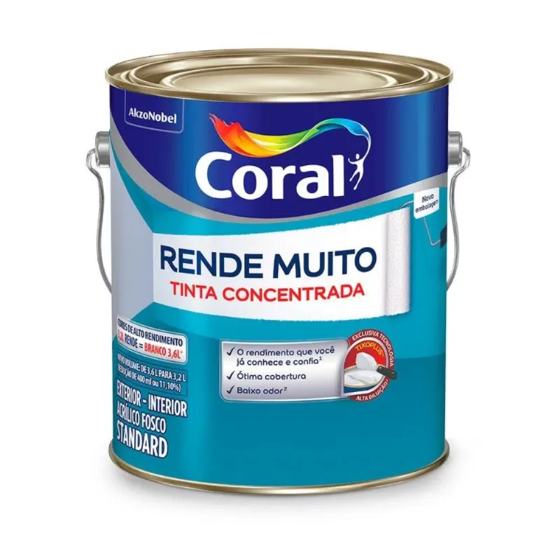 Tinta Rende Muito Fosco Verde Limão 3.2l Coral