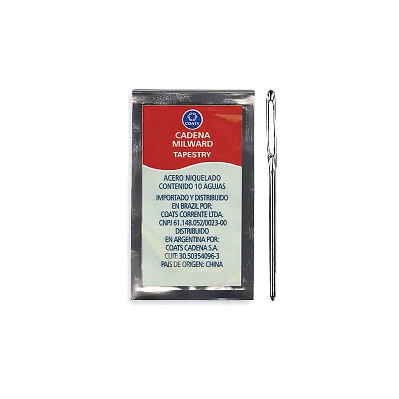 AGULHA PARA BORDAR CORRENTE MILWARD 10 UNID COD9110 - Coats Corrente - Artesanato