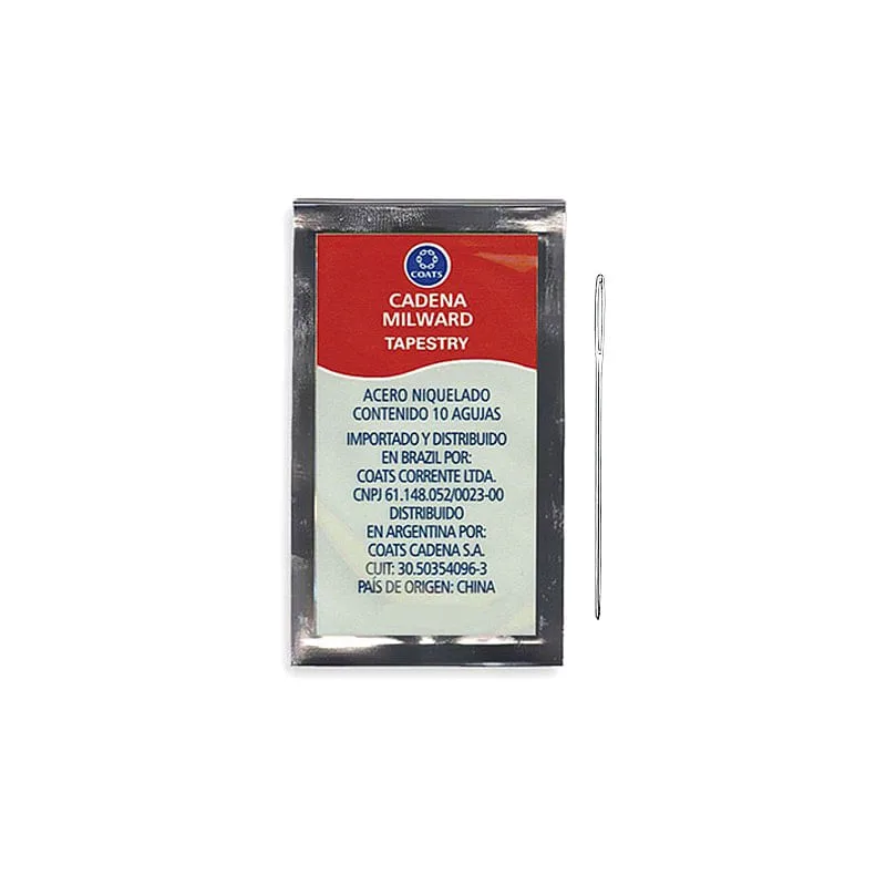 AGULHA PARA BORDAR CORRENTE MILWARD 10 UNID COD9141 - Coats Corrente - Artesanato