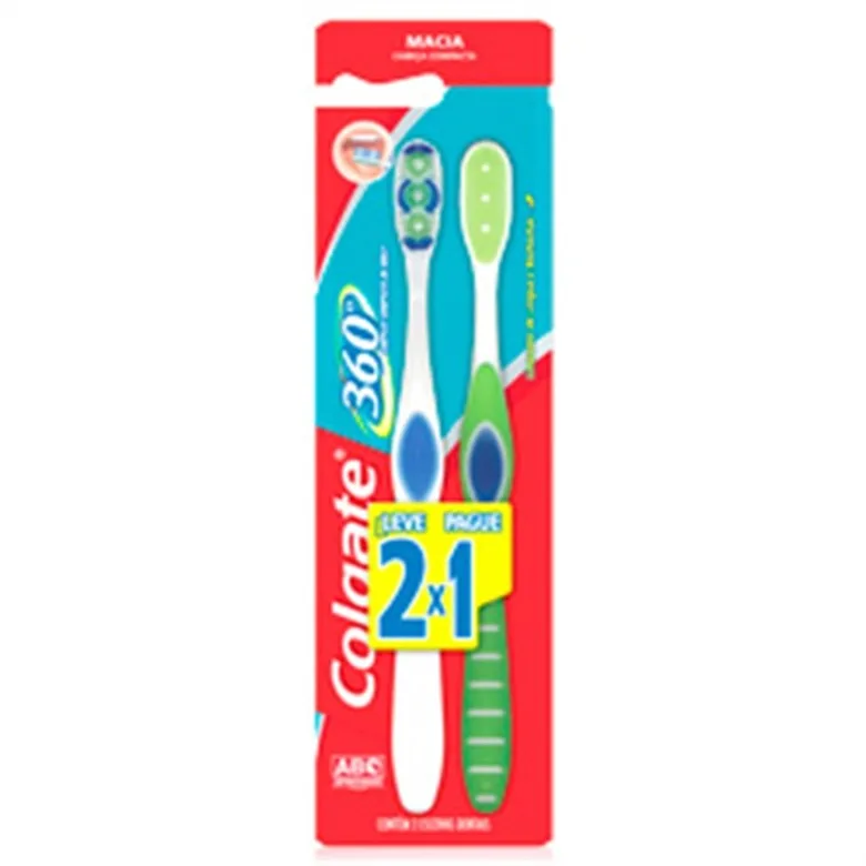 Escova Dental Macia Colgate 360 Breath Health Macia L2p1 Unit - COLGATE - Higiene E Beleza