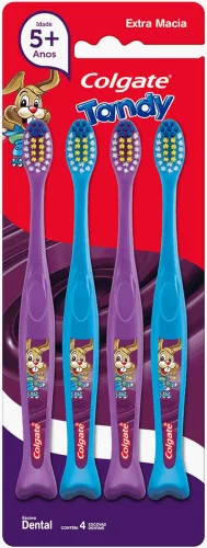 Escova Dental Extra Macia Colgate Tandy 4 Unidades - COLGATE - Higiene E Beleza