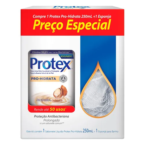 SABONETE LIQ PROTEX 250ML PRO HIDR+ESPON - PROTEX