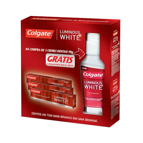 Cr. Dent. Colgate Lv3 Luminous Gts Enxag 250ml Un - LUMINOUS