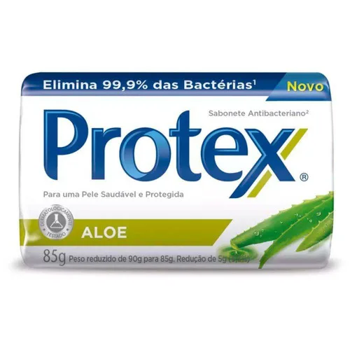 Sabonete Em Barra Antibacteriano Aloe Protex Cartucho 85g - PROTEX - Higiene E Beleza