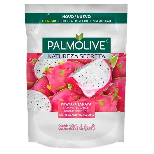 Sabonete Líquido Hidratante Pitaya Palmolive Natureza Secreta Sachê 200ml Refil - PALMOLIVE - Higiene E Beleza