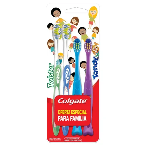 ESCOVA DE DENTE COLGATE TWISTER E TANDY 4 UN OFERTA ESPECIAL - COLGATE